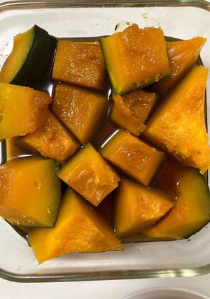 レンジでかぼちゃの煮物-レシピのメイン写真