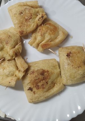 納豆と山芋の油揚げ詰め焼き-レシピのメイン写真