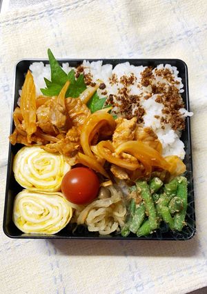 6/9新玉ねぎポークチャップ弁当-レシピのメイン写真