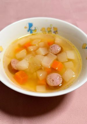 保育園給食★大根のサイコロスープ-レシピのメイン写真