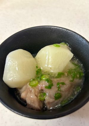 何食べ⭐︎かぶと鶏肉のゴマねぎあんかけ-レシピのメイン写真