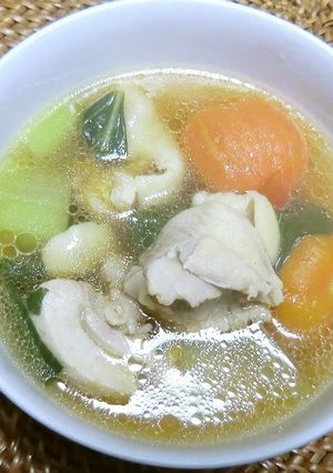 アマニ油でコク♡チキンとミニトマトスープ-レシピのメイン写真