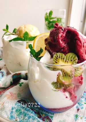 ミックスベリーとパインのバナナアイス-レシピのメイン写真