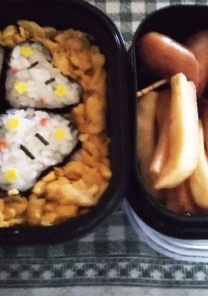 簡単 可愛い 娘ちゃん作デコ弁当-レシピのメイン写真