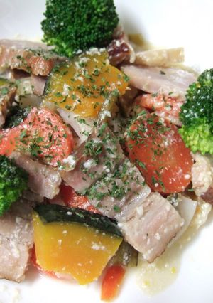 豆腐と酢でさっぱり！野菜のクリーム風焼煮-レシピのメイン写真