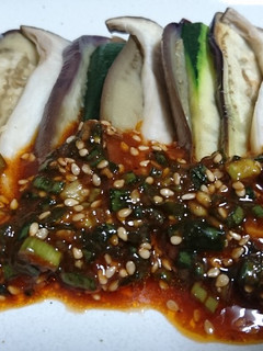 夏野菜のピリ辛ダレかけ-レシピのメイン写真