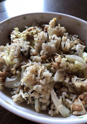 納豆とキャベツの海老まぜご飯-レシピのメイン写真