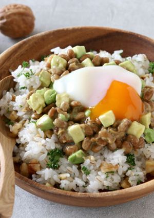 腸活♪アボカド納豆くるみボウル-レシピのメイン写真