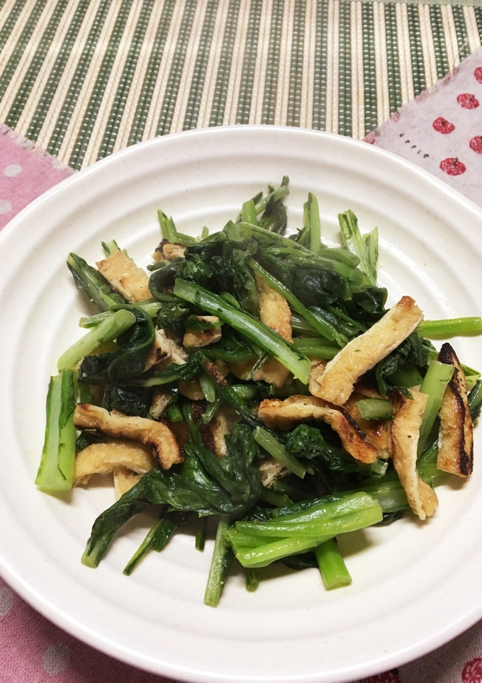 青菜と油揚げの炒め物-レシピのメイン写真