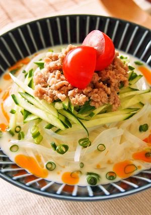 生マロニーで豆乳冷やしもちもち麺-レシピのメイン写真