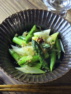 シャキッと☆アスパラ&セロリのじゃこ炒め-レシピのメイン写真