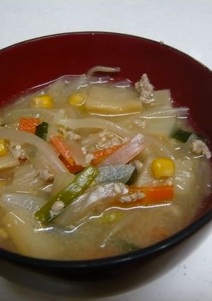 給食で大人気③どさんこ汁-レシピのメイン写真