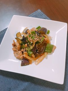 豚肉と茄子とピーマンの味噌炒め-レシピのメイン写真