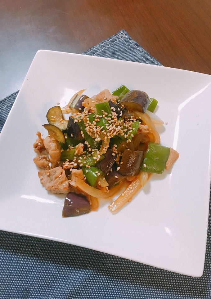 豚肉と茄子とピーマンの味噌炒め-レシピのメイン写真