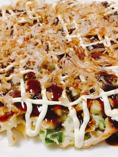 ネギと長芋のふわとろお好み焼き♡-レシピのメイン写真
