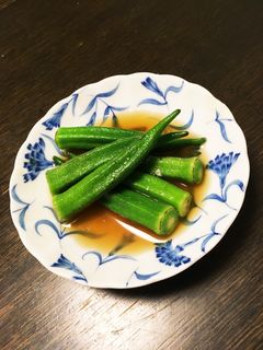 オクラのおひたし塩麹柚子胡椒!-レシピのメイン写真