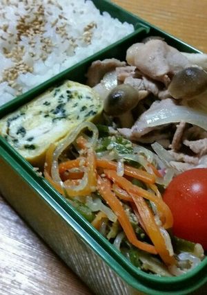 お弁当に豚こま切れ肉のポン酢炒め-レシピのメイン写真