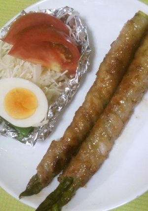 アスパラと豚肉のクルクル巻き-レシピのメイン写真