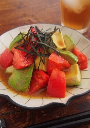 わさび醤油ドレのアボカドとトマトサラダ。-レシピのメイン写真