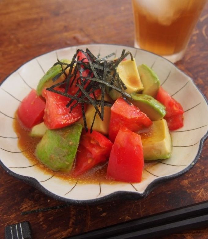 わさび醤油ドレのアボカドとトマトサラダ。-レシピのメイン写真