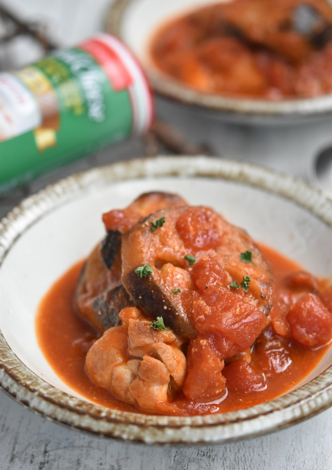 鶏もも肉となすのトマト煮【作り置き】-レシピのメイン写真