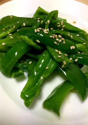 ごま油香るおつまみピーマン-レシピのメイン写真
