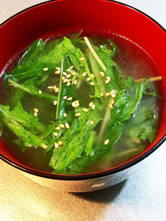 簡単!ダシダを使ったさっぱり水菜スープ-レシピのメイン写真