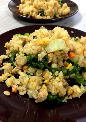 餃子(肉団子)でリメイク！パラパラ炒飯-レシピのメイン写真