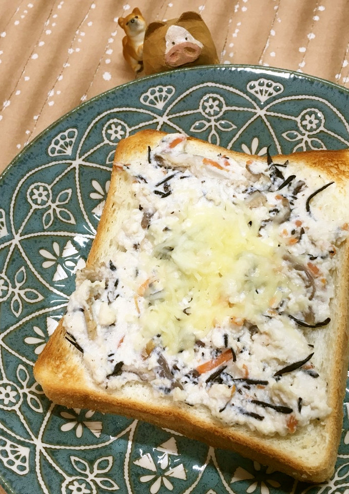 ひじきの白和えトースト-レシピのメイン写真