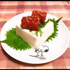 รูปของ 晩酌のお供にめんたい冷奴♡