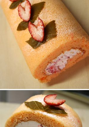 ひな祭りにも♪米粉de桜色のロールケーキ-レシピのメイン写真