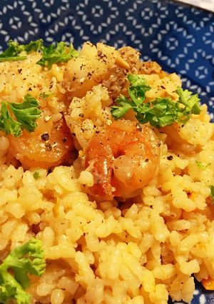 炊飯器で簡単おいしい！シーフードピラフ-レシピのメイン写真