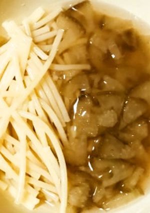母親の介護食・嚥下食に餡かけ茄子パスタ-レシピのメイン写真