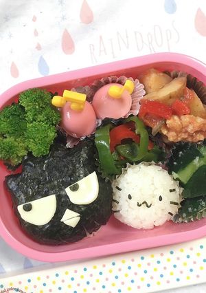 バッドバツ丸とグッドはな丸キャラ弁-レシピのメイン写真