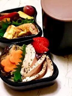 ズボラで愛♡春雨サラダと蒸し鶏弁当-レシピのメイン写真