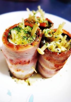お弁当にもってこい！エノキのベーコン巻き-レシピのメイン写真