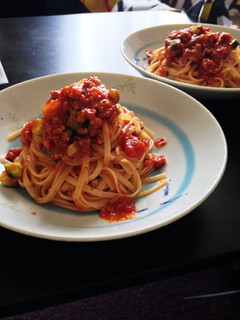 ひき肉とトマトの冷製パスタ-レシピのメイン写真