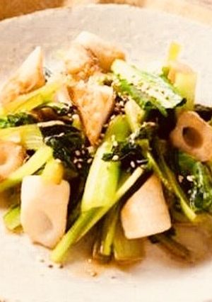 シンプル！ちくわとチンゲン菜の炒め物！-レシピのメイン写真