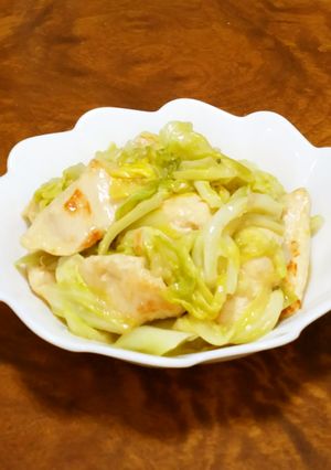 ★鶏むね肉とキャベツの塩ガーリック炒め★-レシピのメイン写真