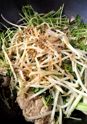 豆苗豚蒸し-レシピのメイン写真
