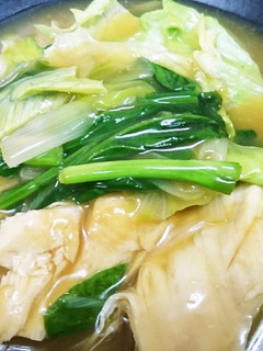 鳥胸肉と青菜のオイスターソース煮込み-レシピのメイン写真