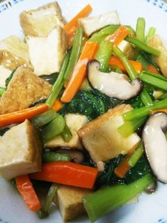 簡単♪厚揚げと小松菜の炒め煮☆-レシピのメイン写真