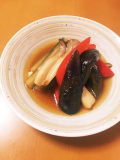 ナスとエリンギとパプリカの揚げ浸し-レシピのメイン写真