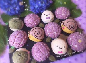メロンパンdeコッタ紫陽花ミニマフィン型-レシピのメイン写真