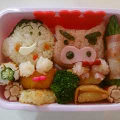 รูปของ キャラ弁　ボーちゃんとぶりぶりざえもん