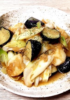 揚げナスと揚げ餅のおろし和え-レシピのメイン写真