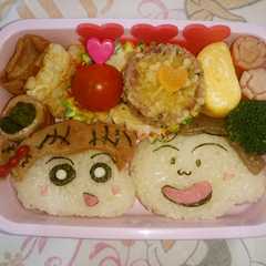รูปของ キャラ弁　ネネちゃんとマサオくん