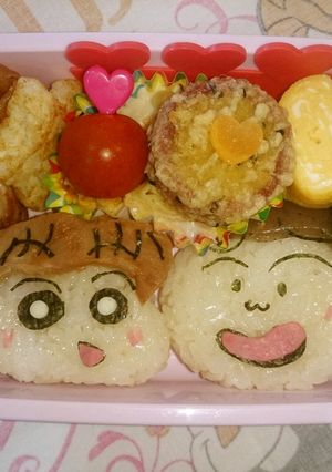 キャラ弁 ネネちゃんとマサオくん-レシピのメイン写真