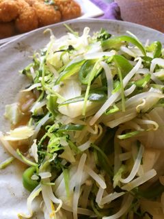 豆苗ともやし、ピーマンの野菜炒め-レシピのメイン写真