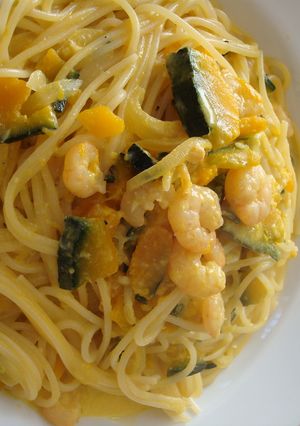 南瓜と小エビのクリームパスタ-レシピのメイン写真
